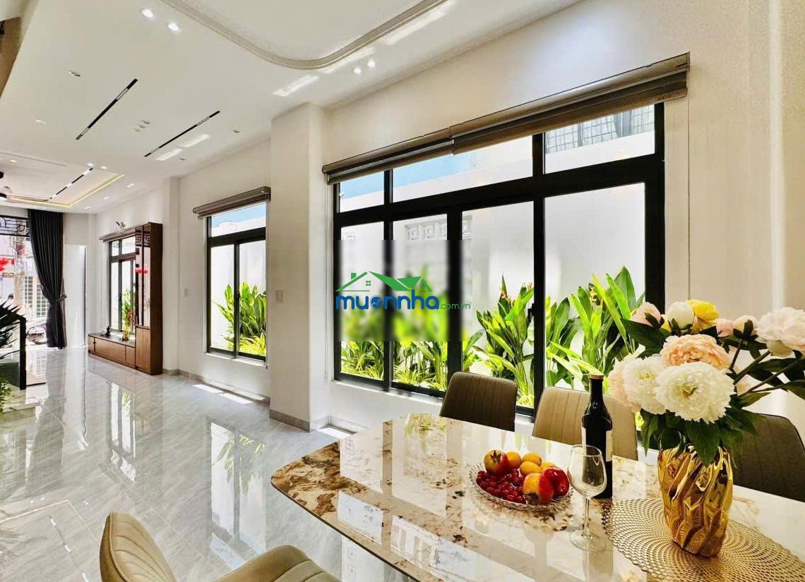 Nhà mới xây căn góc phan văn trị phường 7 đối diện vincom. 4,2x13m 4 lầu, full nội thất cao cấp