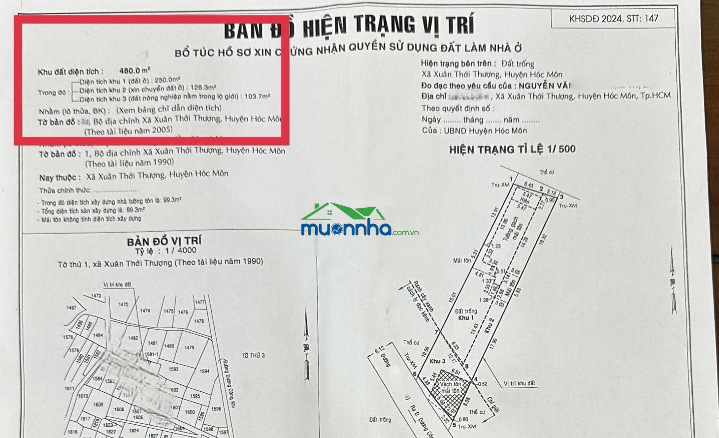 Bán đất dt 480m2 sổ hồng riêng tặng nhà cấp 4, ngay trường học - 4