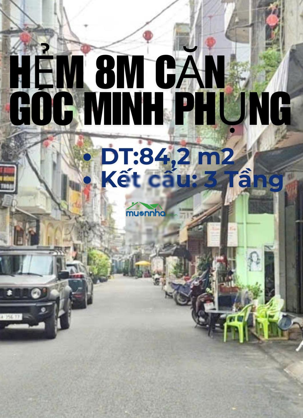 Căn góc minh phụng - ngang 5m - hém 8m thông - kinh doanh cực đỉnh - 3 tầng - giá 13 tỷ - 4