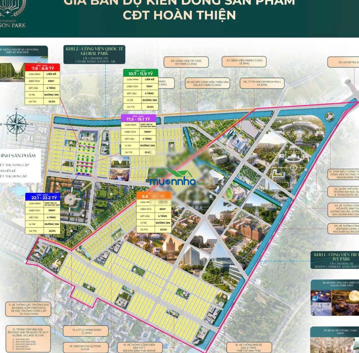 Bán nhà phố liên kế vinhomes saigon park gốc chủ đầu tư - 3