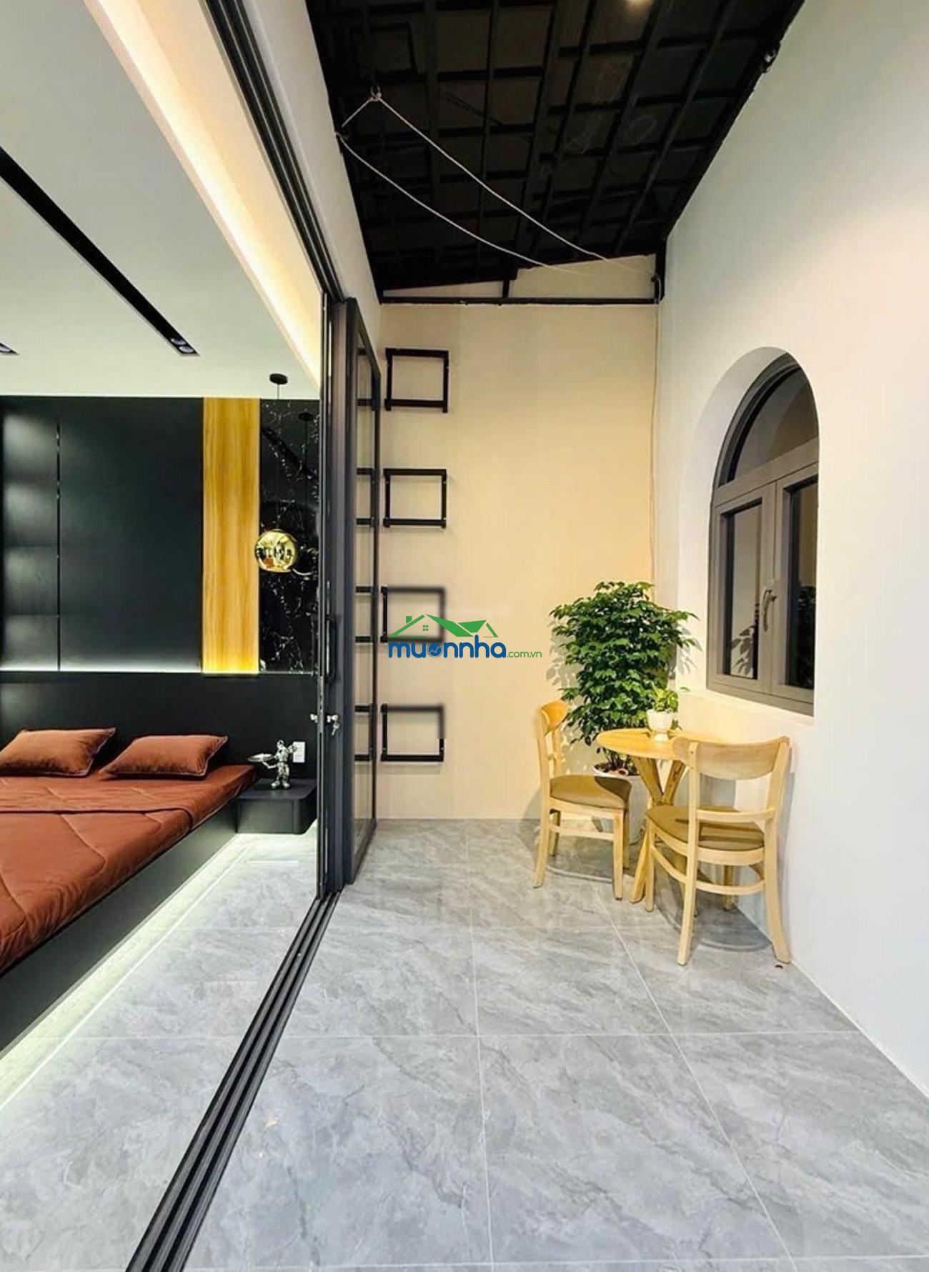 5.97 tỷ dtsd 95m2 full nội thất lô góc 2 mặt tiền hxh thông tây hội gv hoàn công đủ không lộ giới