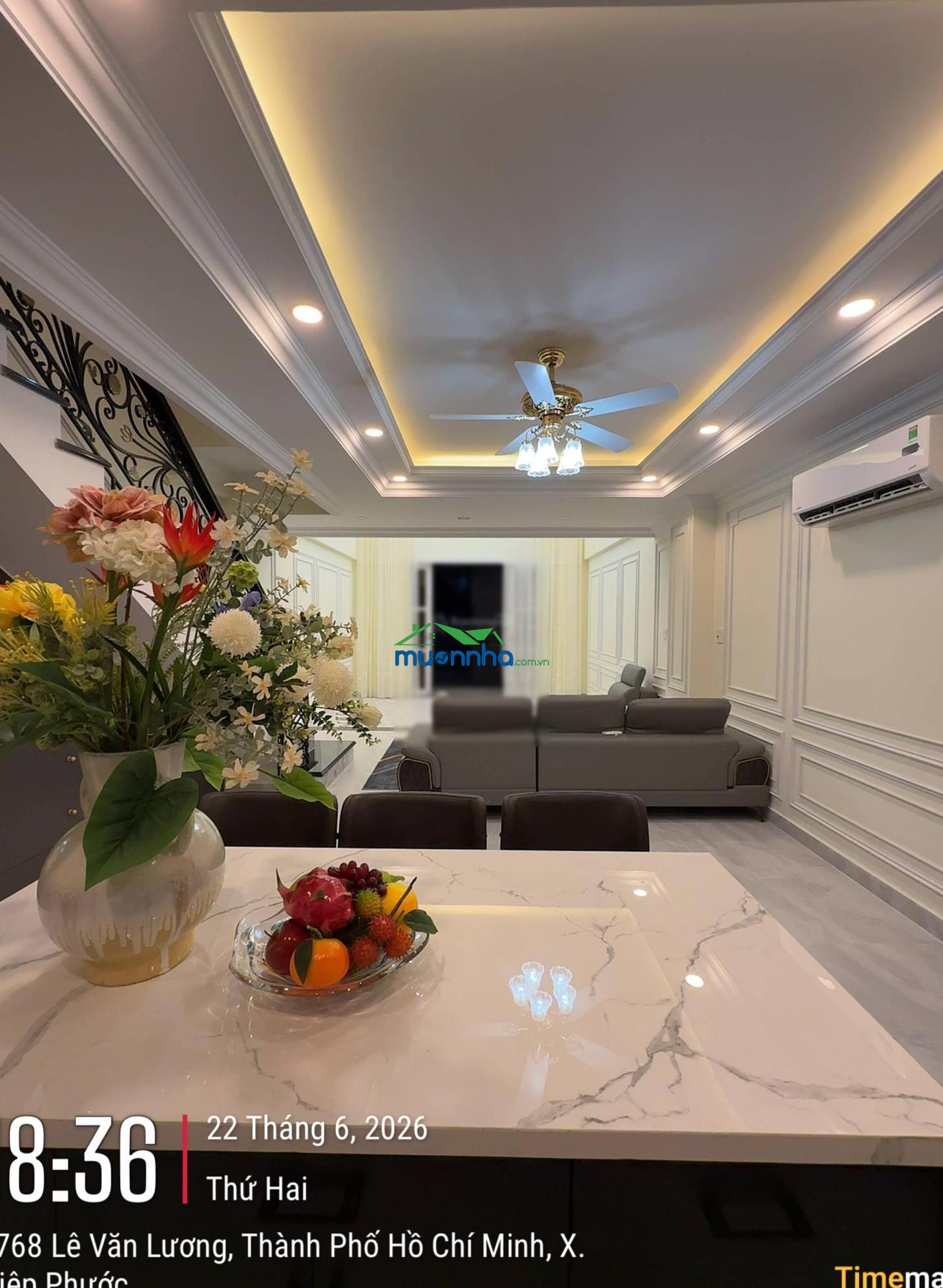 Nhà mới 5 tầng 4pn 5x17 (85m2) đường 8m xe hơi tránh sát lê văn lương nhà bè 4pn master