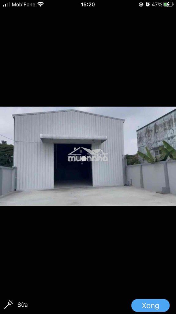 Cho thuê kho-xưởng (như hình) dt:12x50m=600m2 (xưởng và sân) đường nhự - 3