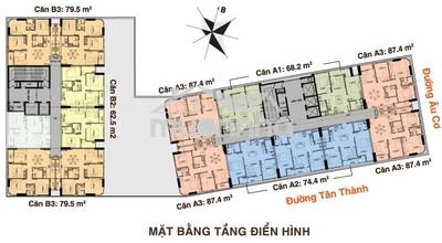 Cho thuê căn hộ âu cơ tower, quận tân phú, nt đầy đủ. giá: 12.5tr - 2