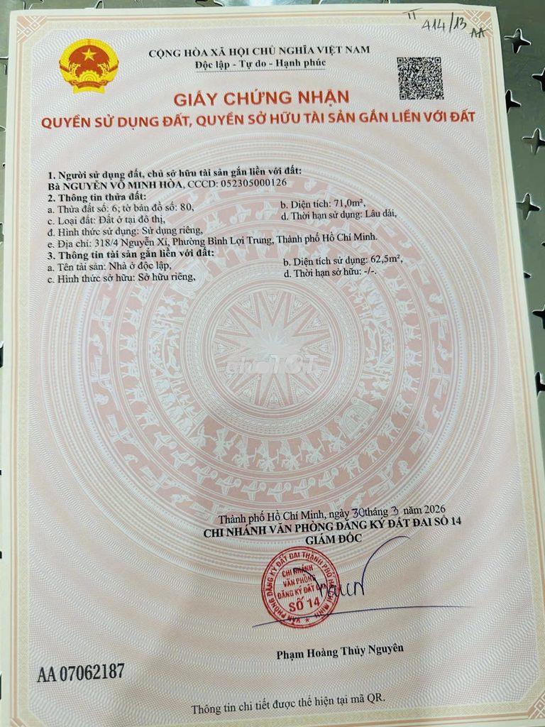 Chính chủ bán nhà trung tâm gần chợ