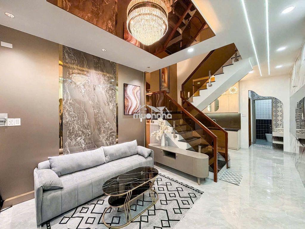 Nhà mới đặng nguyên cẩn, 48m2, 3 tầng, 5 phòng, hẻm 5m kế chợ phú lâm - 2