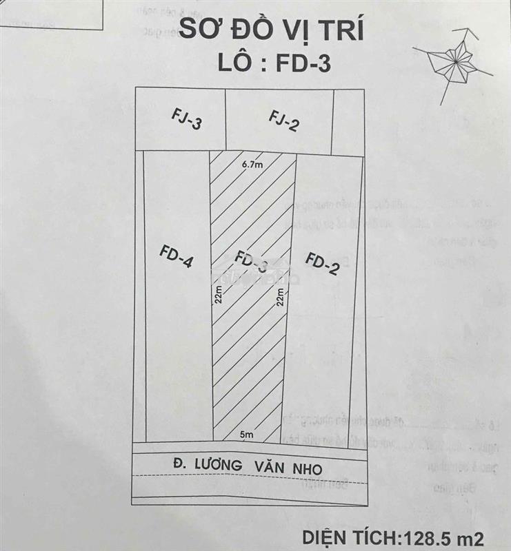 Mặt tiền lương văn nho chỉ 54.5tr/m2