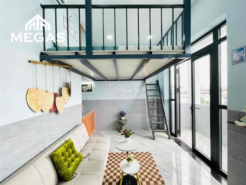 Căn hộ duplex ban công - nhà mới - full nội thất - đường thống nhất