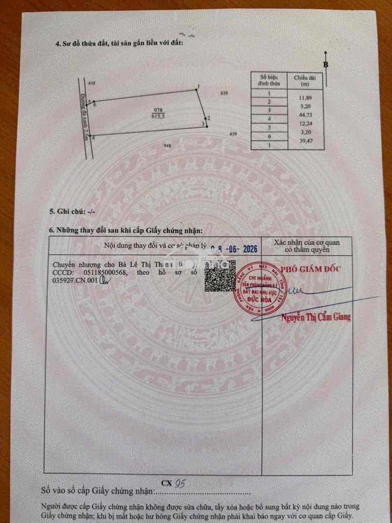 Đất full thổ cư mặt tiền đá xanh tdt: 615,5m2 xã hậu nghãi - 2