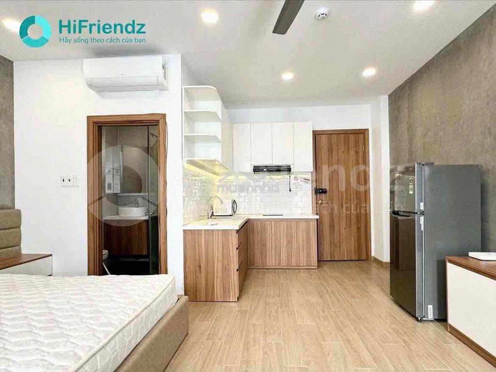 Cho thuê studio tone gỗ 🪵 full nội thất ngay dưới chân cầu sài gòn - 4
