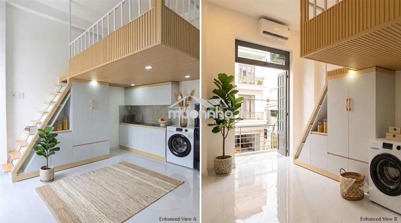 Cho thuê phòng căn hộ dịch vụ full nội thất - có gác lửng
