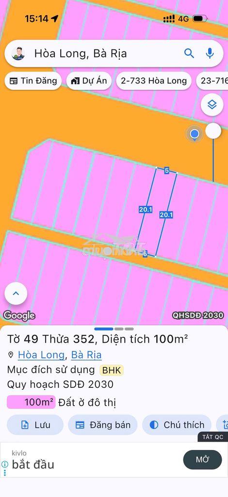Chính chủ cần bán nền đất 100 m2, lan anh, p tam long, tp hcm