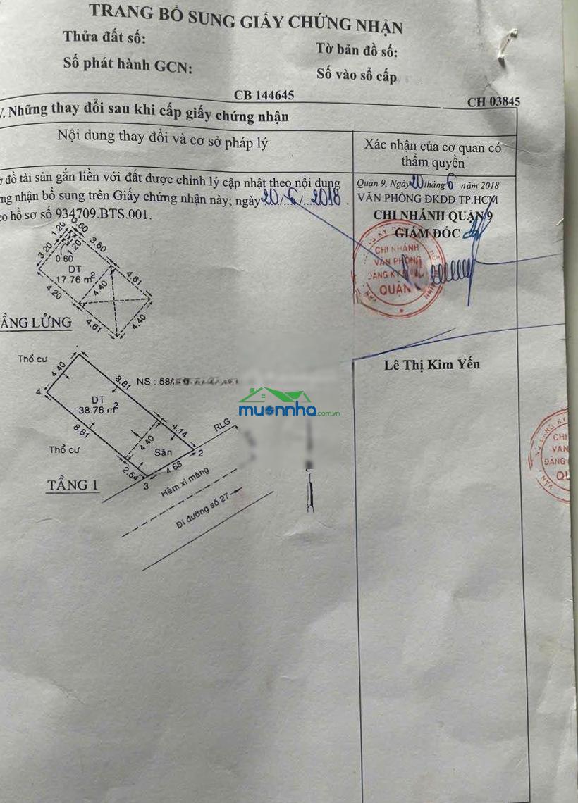 Bán nhà phố 1 trệt 1 lửng - nguyễn xiển q9 - 53.5m² - 3.5 tỷ - hxh - 2