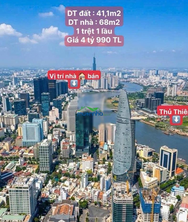 Nhà bán 1 trệt 1 lầu, ngay ba son, thủ thiêm, giáp quận 1. sổ hồng riêng chính chủ