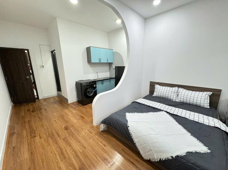 Cho thuê căn hộ studio nguyễn gia trí – ban công, tách bếp, siêu rộng máy giặt riêng , gần hutech quận bình thạnh - 4