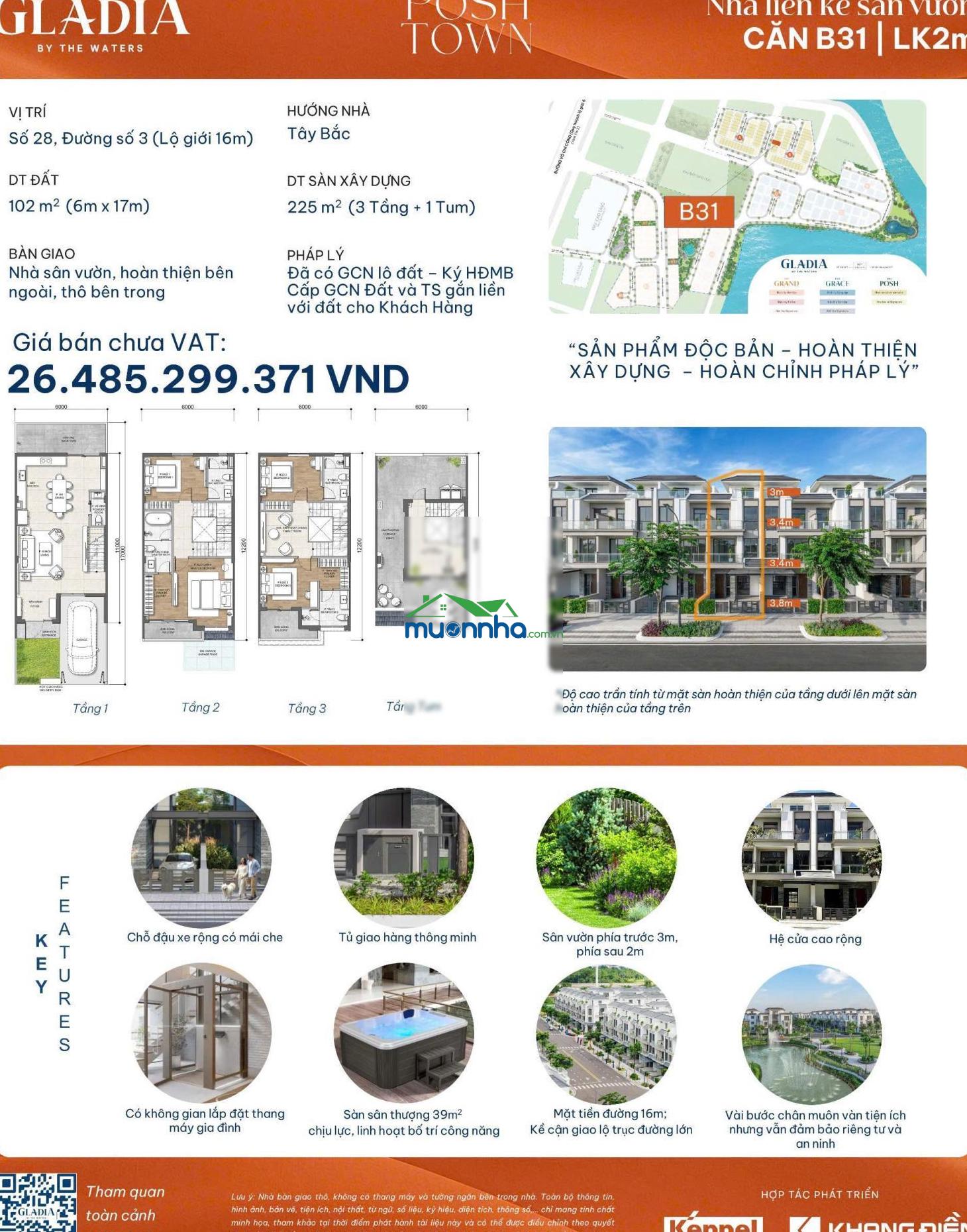 Nhà liên kế b31 căn số 28 | nhà phố sinh thái hiện đại - an cư đẳng cấp - 2