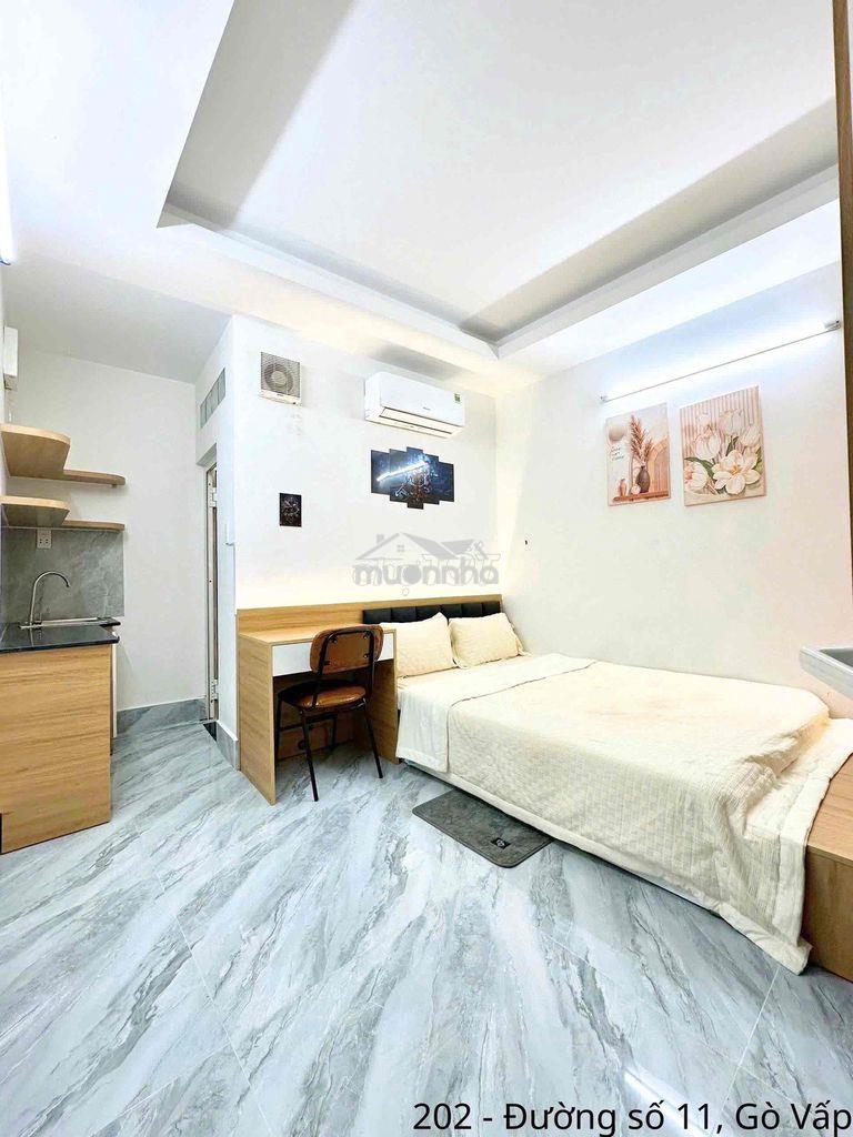 Căn hộ studio full nt  - gần cv làng hoa - 2