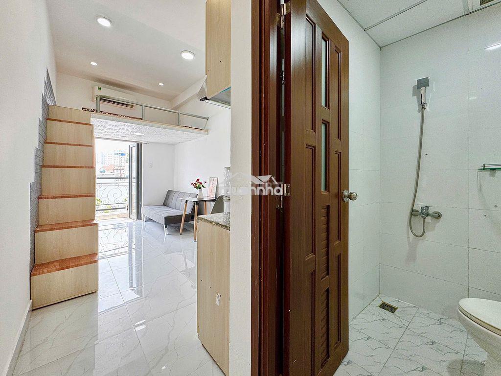 Phòng gác cao-ban công-full nội thất gần đh văn lang-công nghiệp 4,5tr - 4