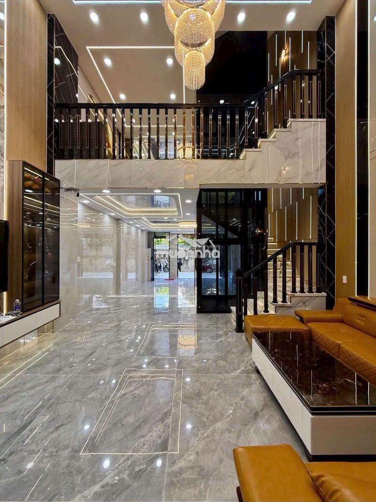 Siêu phẩm đẹp mê 5,5m x 16m. 4 tầng thang máy hẻm 8m thông hà huy giáp - 2