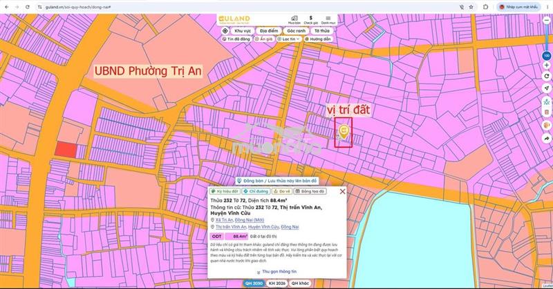 Bán đất full thổ cư cách ubnd p. trị an trong vòng bán kính 0.5-1km