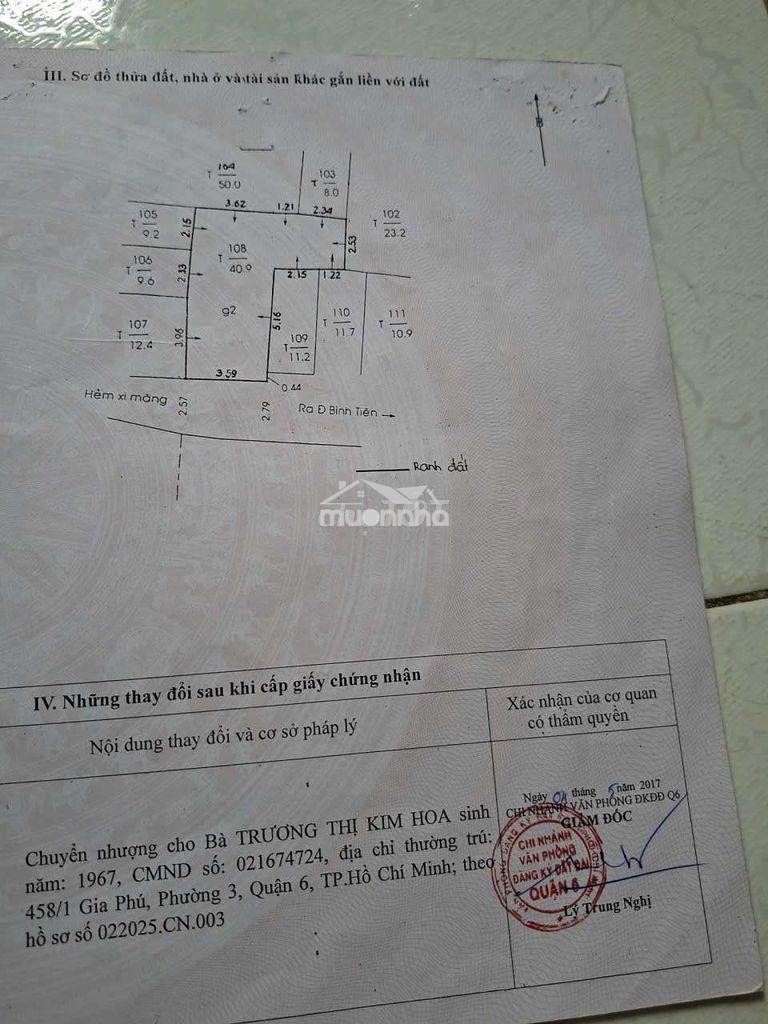 Bán nhà hẻm 231 bình tiên, chữ l cực hiếm (đã hạ giá từ 4ty7 còn 4ty5) - 2