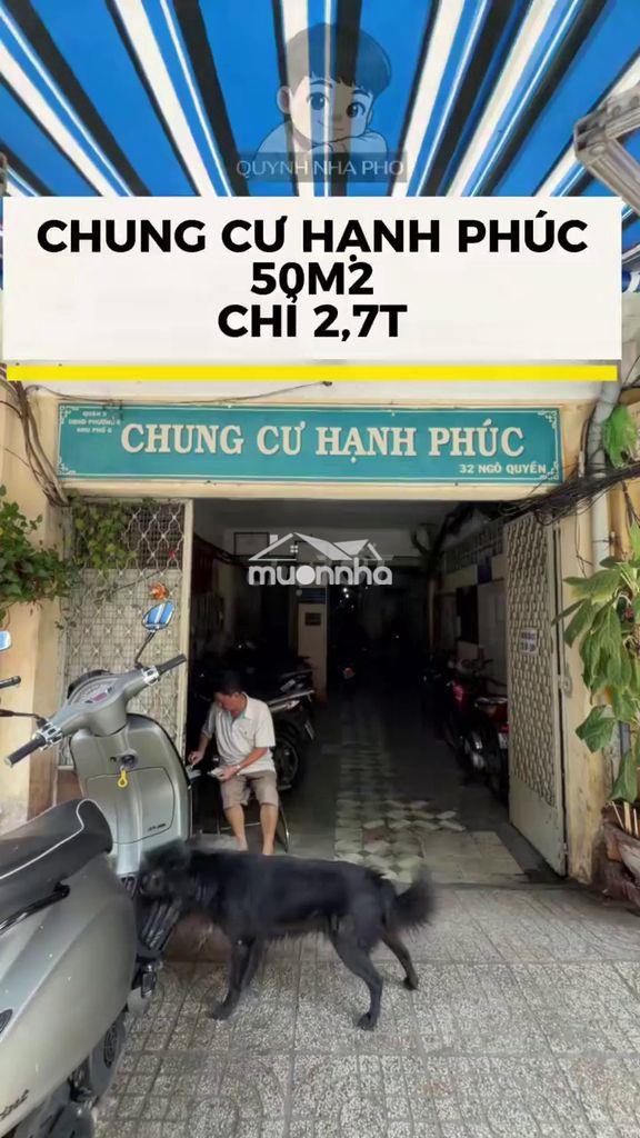 Bán căn hộ chung cư hạnh phúc quận 5, 50m2 - 2.7 tỷ