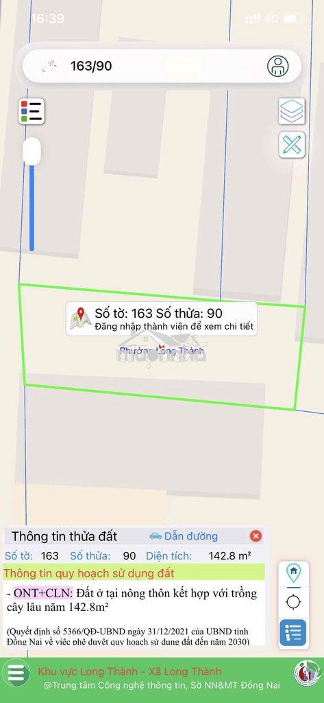 Đất ở 142,8m2 tại phường long thành, tỉnh đồng nai - 2