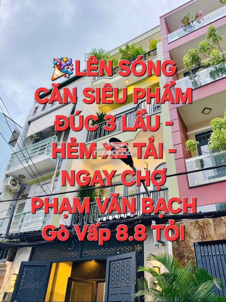 8,8 tỷ sở hữu nhà mới 4 tầng , hẻm ô tô ngay chợ phạm văn bạch!