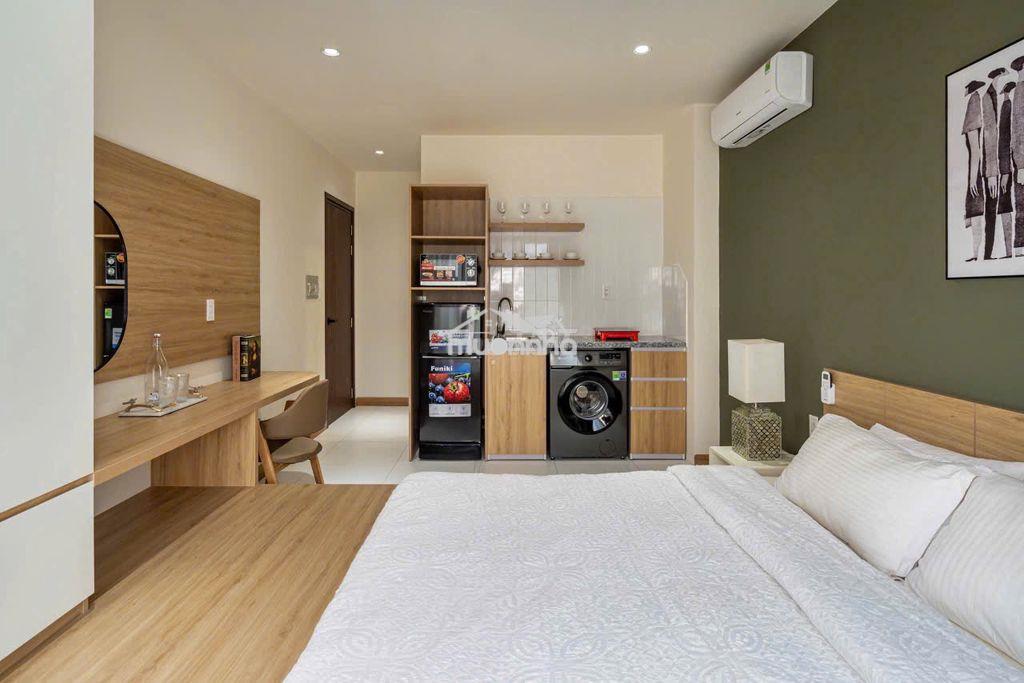 Cho thuê studio full nội thất, ban công riêng, thiết kế ốp gỗ sang - 3