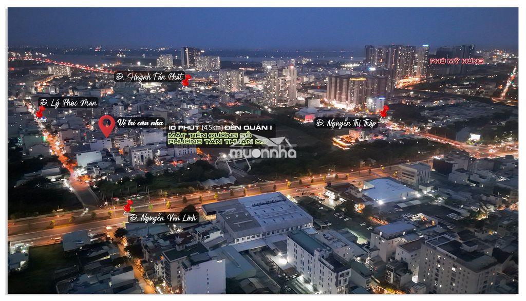 Chỉ 4,55 tỷ nhà  5 tầng ngang 3,5m mặt tiền đường số p. bình thuận q7 - 2