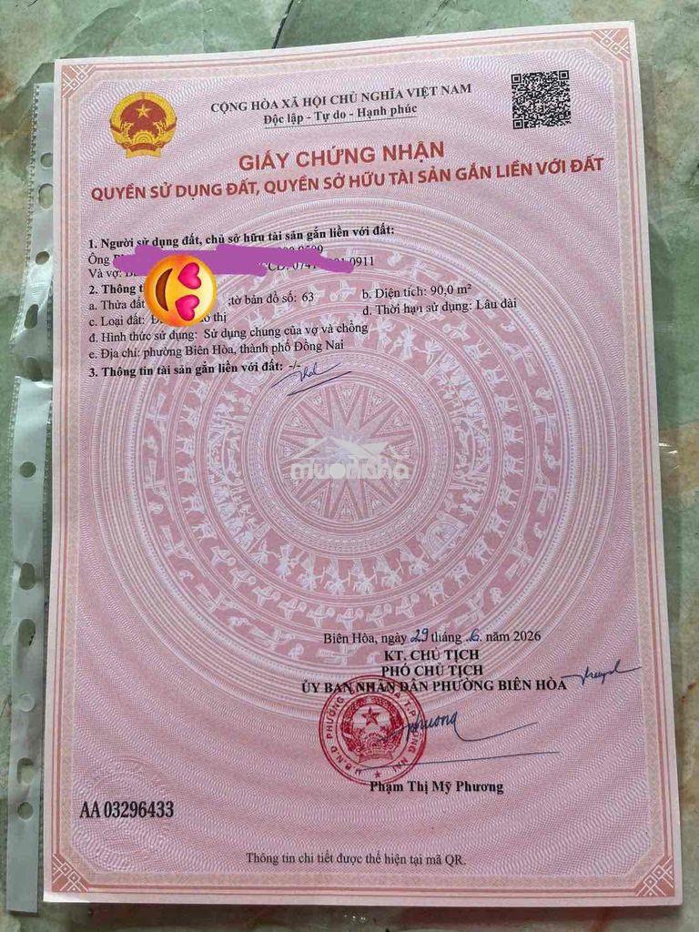 Bán lô đất  tái định cư tân hạnh  biên hoà - 3