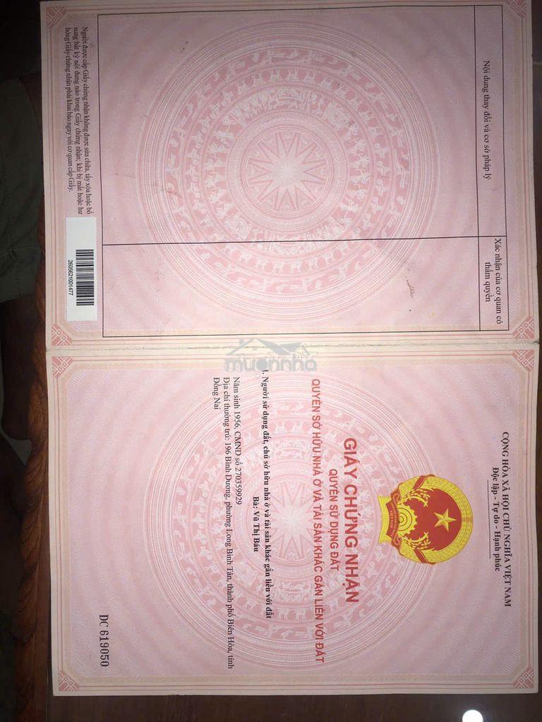 Bán đất tặng nhà cấp 3 có hoàn công