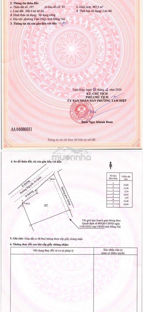 Bán đất mặt tiền trung tâm biên hoà - 3