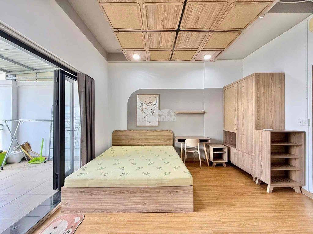 Studio 35m2 ban công gần đại học huflit full nội thất như hình - 3