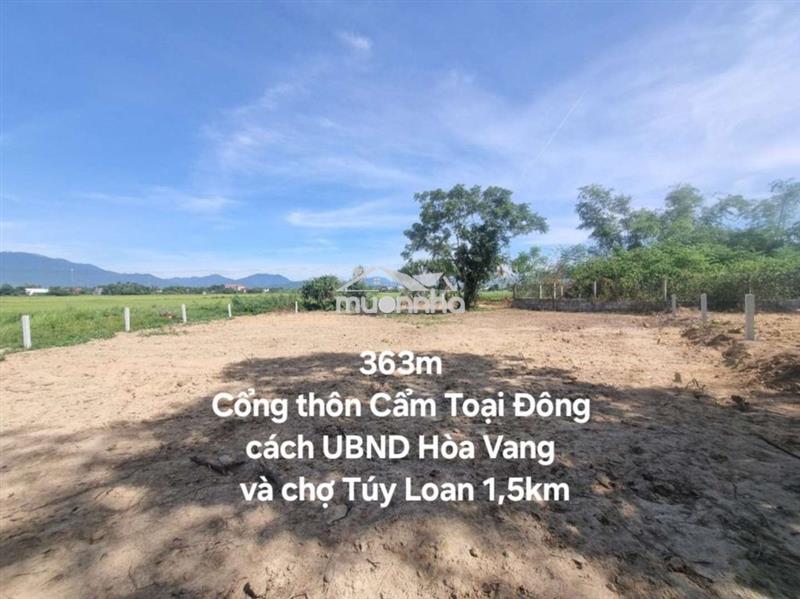 363m, gần ubnd hòa vang và chợ túy loan, cạnh nhà dân, ô tô tận nơi 