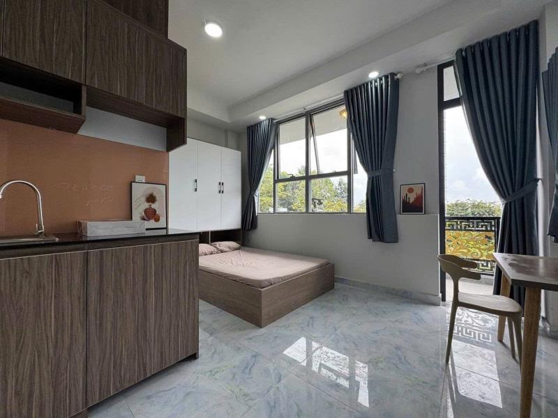Căn hộ studio ban công full nội thất gần đại học văn hiến cho thuê 