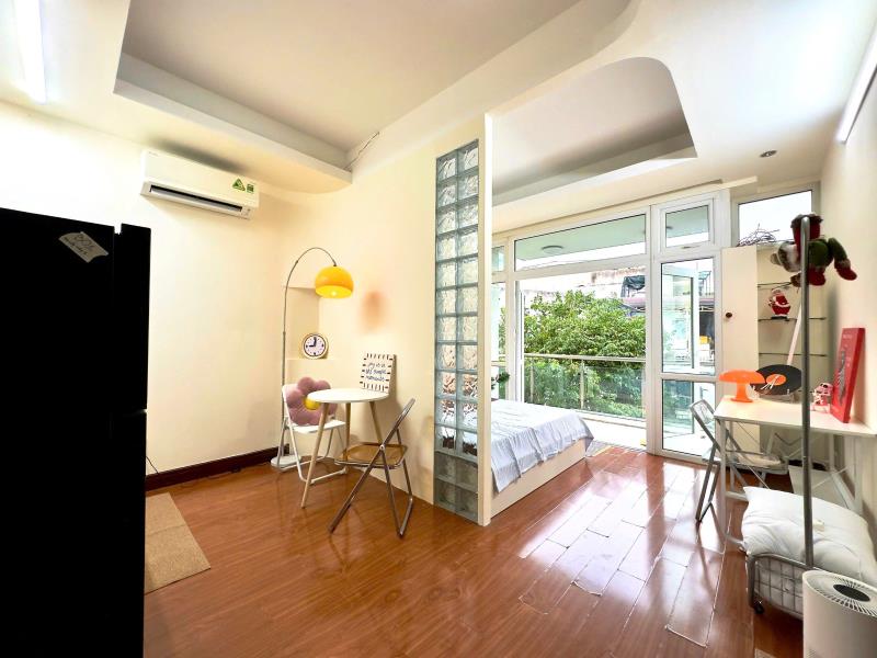 Cho thuê căn hộ 1pn bancol 45m2 có máy giặt riêng, vibe homestay cực chill nhà mới 100% ngay trục đường nguyễn văn đậu