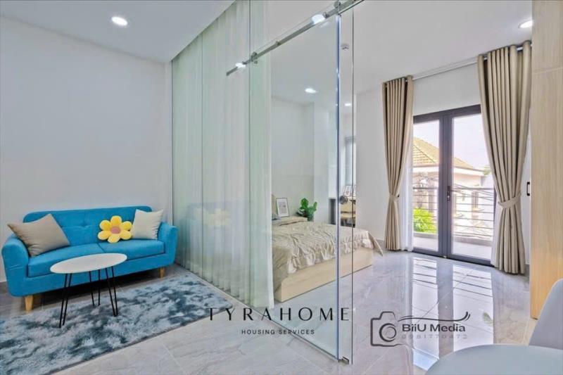 Cho thuê căn hộ 1pn tách bếp - balcony lớn - giặt riêng gần cầu thị nghè, ngã tư hàng 