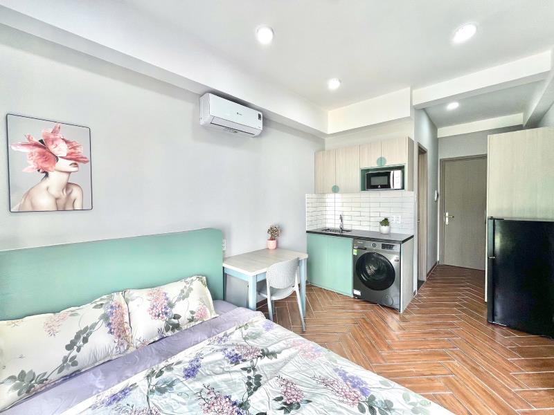 Cho thuê căn hộ balcony - thang máy - chợ bà chiểu - đh văn lang - hutech - hồng bàng - uef - 2