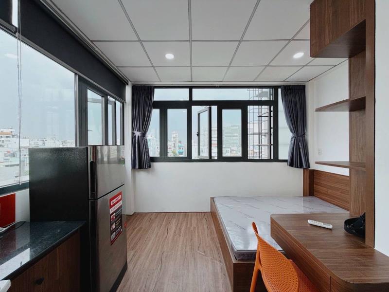 Căn hộ mini đường nơ trang long gần chợ bà chiểu, có cửa sổ trời nhà thang máy