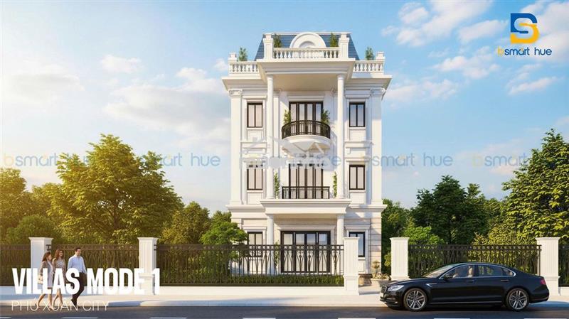 Biệt thự nghỉ dưỡng sân vườn tân cổ điển dự án phú xuân city tp huế 