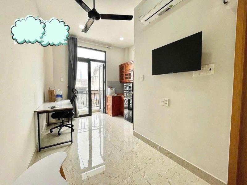 Cho thuê phòng gác lửng ban công, tv, ghế công thái học – lê văn duyệt, bình thạnh | gần đh mỹ thuật, hutech, uef - 2
