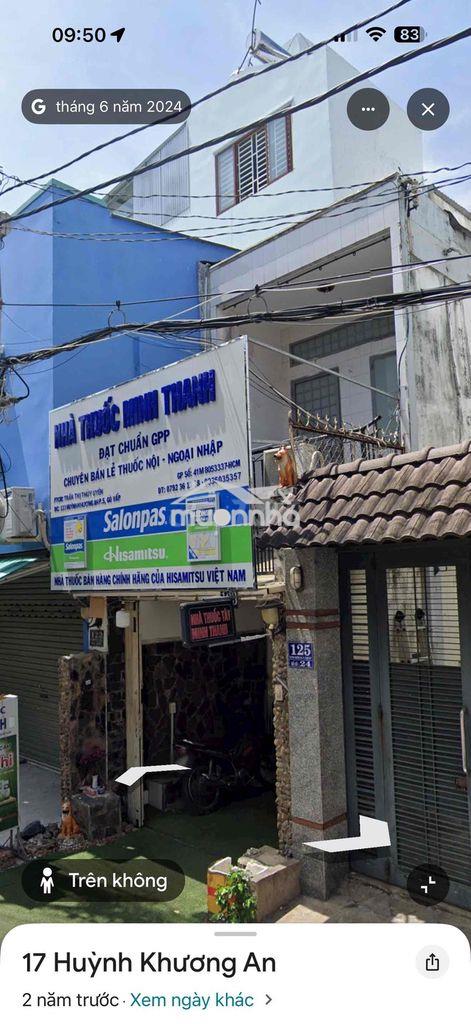 Mặt tiền huỳnh khương an 3x23 đúc 1t1l giá 14tr/th