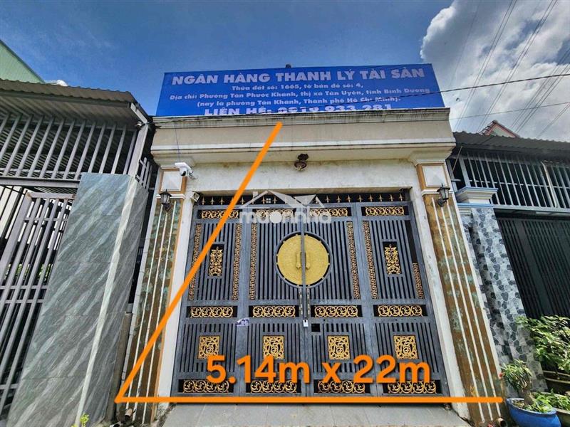 2 tỷ460 = 108,3m2 nhà trệt + lầu hẻm ô tô nhánh tân phước khánh 23, t