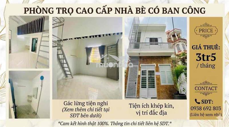 Phòng mặt tiền có ban công nhà bè