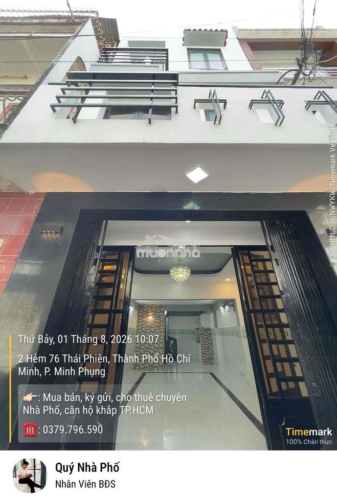 🏡 Hạ giá còn 6.98 tỷ • nhà 3 tầng gần mặt tiền thái phiên • quận 11