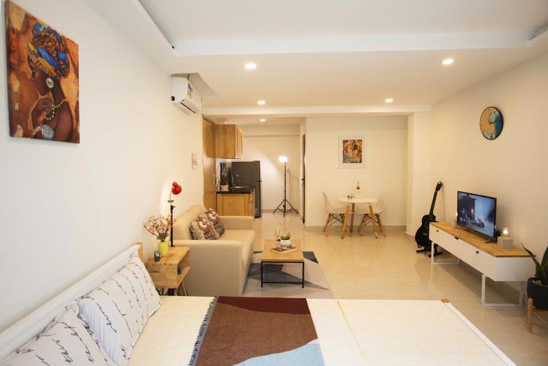 Căn hộ 45m², mới, đẹp – full nội thất mới | gần uef, uth, hồng bàng, hutech- vũ huy tấn, bình thạnh