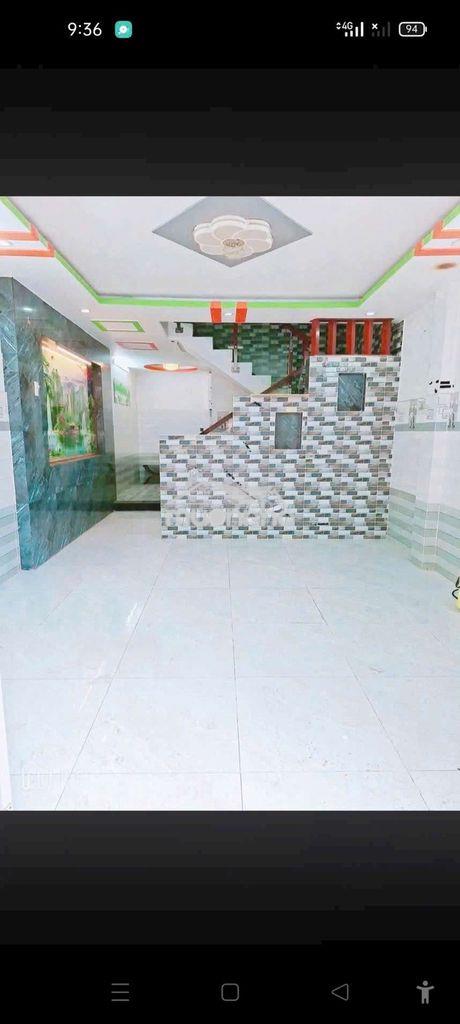 Cho thuê nhà đường quốc lộ 50 dt.4×10 } 1 lầu 2 phòng 2 toilet hẽm 6m