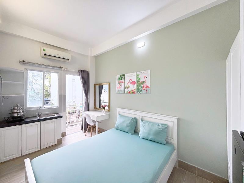 Căn hộ bancon full tiện nghi tại nguyễn trãi ngay chợ bàu sen gần đh sư phạm, khoa học tự nhiên, ueh, y dược. - Ảnh 2