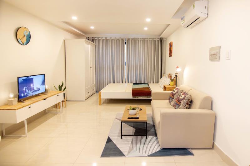 Cho thuê căn hộ 39m2 có cửa sổ & tv | gần cầu hoàng hoa thám & phan xích long  - Ảnh 3